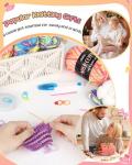 Katech Beginner Knitting Kit for Adults, 4 Pcs Socks Yarn Knitting Kit with Step by Step Instruction and 4 Knitting Needles, Knitting Starter Kit for Learn to Knit Craft Kits Gift