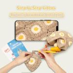 Uongeod Crochet Kit for Beginners Daisy Tote Bag DIY Knitting Kits of Daisy Tote Bag with Step-by-Step Video Tutorials Crochet Kit Beginners for Adults and Kids