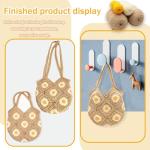 Uongeod Crochet Kit for Beginners Daisy Tote Bag DIY Knitting Kits of Daisy Tote Bag with Step-by-Step Video Tutorials Crochet Kit Beginners for Adults and Kids