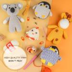 CROCKIT Crochet Kit for Beginners, Beginner Crochet Kit for Adults Kids, Crochet Stuffed Animal Kit, DIY Knitting Kit, Amigurumi Crochet Starter Kit（Deer/Giraffe）