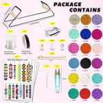 Frame Bead Loom Kit for Beaded Bracelets Earrings Belts Making, Include 17250 Seed Beads 3mm 18 Colors and 150 Meter Clear String, Beading Trays, Needles, with Instruction, DIY Boho Jewelry