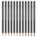 MARTCOLOR Drawing Sketching Pencils Set, 12 Pack Graphite Pencils(14B - 2H), Ideal for Drawing Art, Sketching, Shading, Artist Pencils for Beginners & Pro Artists