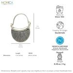 NOVICA Artisan Handmade Silver Hoop Earrings Fine No Stone Thailand [1 in L x 0.9 in W] 'Diva'