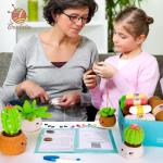 Crochetta Crochet Kit for Beginners - Crochet Starter Kit with Step-by-Step Video Tutorials, Learn to Crochet Kits for Adults and Kids, DIY Knitting Supplies, 4 Pack Plants Family(40%+ Yarn)