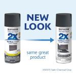 Rust-Oleum 350373 Painter's Touch 2X Ultra Cover Spray Paint, 12 oz, Satin Charcoal Gray