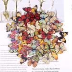100 PCS Colorful Butterfly Wooden Buttons for DIY Scrapbooking