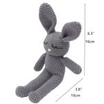 Moni's Choice Baby Stuffed Animal Bunny Rabbit Handmade Plush Easter Stuffed Animal Knitted Doll Baby Sleep Toy Newborn Gift Handmade(Grey)