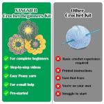 XANGNIER Crochet Beginners Kit,Crochet Starter Kit with Step-by-Step Video Tutorials and Yarns,Hook,Accessories,Learn to Crochet Beginners Kits for Adults and Kid,DIY Arts,Crafts Knitting Supplies