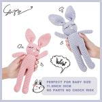 Moni's Choice Baby Stuffed Animal Bunny Rabbit Handmade Plush Easter Stuffed Animal Knitted Doll Baby Sleep Toy Newborn Gift Handmade(Grey)