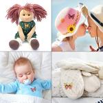 100 PCS Colorful Butterfly Wooden Buttons for DIY Scrapbooking