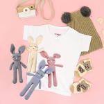 Moni's Choice Baby Stuffed Animal Bunny Rabbit Handmade Plush Easter Stuffed Animal Knitted Doll Baby Sleep Toy Newborn Gift Handmade(Grey)