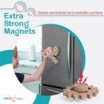 MANN MAGNETS Gears Toys for Kids - 8 Pcs Stacking Gears, Beech Wood and Neodymium Magnet, Handmade Magnetic Gears for Kids, STEM Activity Toy Set, Spinning Toys for Toddlers 3 Years and Above