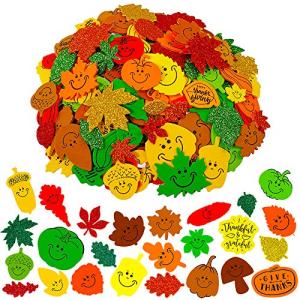 708 Pcs Foam Fall Leaves Stickers for Scrapbooking