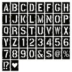 Reusable 2" Letter Stencils Kit for DIY Scrapbooking