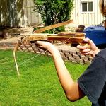 Adventure Awaits! - Handmade Wood Toy Crossbow Set - 10 Wood Arrows and a Quiver - for Outdoor Play