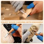 KINGBRO 42PCS Wood Carving Kit for Beginners,14 Basswood, Wood Whittling Kits for Beginner and Kids, Wood Carving Tools with Safety Protection. 10pcs Wood Carving Knife with 14pcs Wood Block.