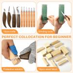 KINGBRO 42PCS Wood Carving Kit for Beginners,14 Basswood, Wood Whittling Kits for Beginner and Kids, Wood Carving Tools with Safety Protection. 10pcs Wood Carving Knife with 14pcs Wood Block.