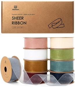 Colorful Organza Ribbon Set for Scrapbooking & Crafts