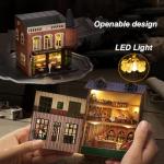 DIY Miniature Wooden Dollhouse Furniture Kit,Mini Handmade Doll House with LED,1:24 Scale Creative Woodcrafts Toys for Adult Friend Lover Birthday Gift (Magic House)