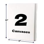 ArtSkills Stretched Canvases for Painting, 11x14 Canvas Painting Supplies for Artists, Blank Canvas Pack, 2-Pack