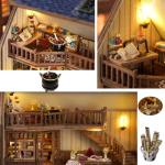 DIY Miniature Wooden Dollhouse Furniture Kit,Mini Handmade Doll House with LED,1:24 Scale Creative Woodcrafts Toys for Adult Friend Lover Birthday Gift (Magic House)
