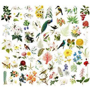 Vintage Animals and Plants Stickers for Scrapbooking