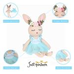 JUSTQUNSEEN Ballerina Doll Handmade Stuffed Animal Bunny Stuffed Animal Bunny Plush Animal Doll, Plush Toy Bunny Stuffed Animals for Girls Easter Stuffed Animal on Birthday Christmas Easter