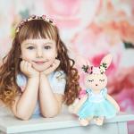 JUSTQUNSEEN Ballerina Doll Handmade Stuffed Animal Bunny Stuffed Animal Bunny Plush Animal Doll, Plush Toy Bunny Stuffed Animals for Girls Easter Stuffed Animal on Birthday Christmas Easter