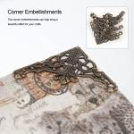 100PCS Bronze Corner Embellishments for Scrapbooking
