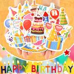 100pcs Birthday Scrapbook Cardstock Die Cuts - DIY Embellishments