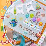 100pcs Birthday Scrapbook Cardstock Die Cuts - DIY Embellishments