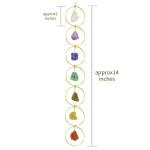 Handmade Natural Raw Gemstone Hanging Ornaments 7 Chakra Crystal Feng Shui Ornaments for Home Decoration Window Decor Crystal
