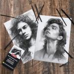 PANDAFLY Willow Charcoal Sticks, Soft, Black Artist Vine Charcoal for Artists, Beginners, Students, Great for Sketching, Drawing, Shading and Fine Art, 7-9mm, 25 Pack