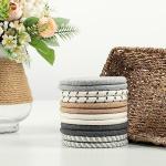 Boho Coasters for Drinks with Seagrass Basket Holder Set,12 Pcs Handmade Woven Absorbent Insulating Coasters for Coffee Table,Table Home Decor