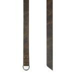 Hide & Play, Medieval Belt with Half Ring Closure, Renaissance Style, Adjustable Strap for Viking, Ogre and Pirate Cosplay, Vintage Strap, Costume Parties, Full Grain Leather, Handmade, Bourbon Brown