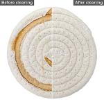 Boho Coasters for Drinks with Seagrass Basket Holder Set,12 Pcs Handmade Woven Absorbent Insulating Coasters for Coffee Table,Table Home Decor