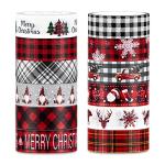 Christmas Plaid Washi Tape with Holiday Patterns - Scrapbooking