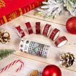 Christmas Plaid Washi Tape with Holiday Patterns - Scrapbooking