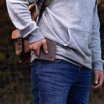 PEGAI Personalized 100% Leather Bifold Wallet with Card Holder, Minimalist Design, Handmade, Thin & Slim, Great for Gift, Knox (Chestnut)