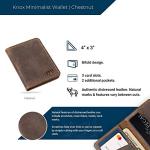 PEGAI Personalized 100% Leather Bifold Wallet with Card Holder, Minimalist Design, Handmade, Thin & Slim, Great for Gift, Knox (Chestnut)