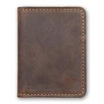 PEGAI Personalized 100% Leather Bifold Wallet with Card Holder, Minimalist Design, Handmade, Thin & Slim, Great for Gift, Knox (Chestnut)