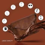 Ozora Handmade Leather Flapover Crossbody Purse for Women with Adjustable Strap & Overflap Snap Closure Tote/Bag (Tan Wash)