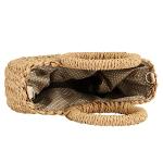 Rattan Handmade Straw Tote Handbag Beach Shoulder Bag Summer Beach Rattan Bag Straw Bag (Brown)