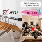 Homeyeeng Industrial Pipe Clothing Racks, Wall Mounted Clothes Racks/Garment Racks/Pipe Handmade Urban Clothes Rail - Steampunk Versatile & Stylish Hanging Rods - Retail Display Racks