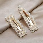 Women Hair Accessories 18PCS Handmade Simulation Pearl Barrettes Clip Set Geometric Flower Bobby hairpin Girls Headwear…