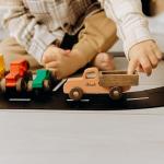 Personalized Wooden Colorful Baby Toddler Kids Car Toys 1st 2nd 3rd Birthday Christmas Gift Montessori-Inspired Imaginative Educational Toy Car Set of 3 Sensory Toys