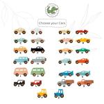 Personalized Wooden Colorful Baby Toddler Kids Car Toys 1st 2nd 3rd Birthday Christmas Gift Montessori-Inspired Imaginative Educational Toy Car Set of 3 Sensory Toys