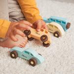 Personalized Wooden Colorful Baby Toddler Kids Car Toys 1st 2nd 3rd Birthday Christmas Gift Montessori-Inspired Imaginative Educational Toy Car Set of 3 Sensory Toys