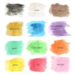 2 Pack Watercolor Paint Set 12 Vivid Colors Includes Watercolour Mixing Palette and 2 Brushes, Perfect For Artists, Beginner Painters, Kids and Adult Painting