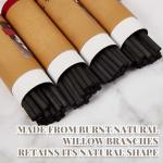 Gueevin 100 Pieces Willow Charcoal Sticks, Willow Charcoal, Soft Black Drawing Charcoal for Sketching and Drawing Art Sketch Artists Supplies, 5.7 Inch in Length (7-9 mm)